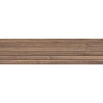 Mexen Mulberry Wood Rudas glazūruotas rektifikuotas G1, medžio imitacijos sieninė plytelė 120 x 30 cm, matinė