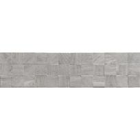 Mexen Riga Lyon Grey emalinis akmens masės plytelė, medžio imitacija, sieninė 120 x 30 cm, matinė - TL713-120-030-54