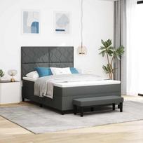 Kiemas lova su galvūgalio Tamsiai pilka 160 x 200 cm audinys