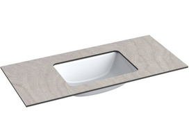 Praustuvas su stalviršiu Kame Universal, WP/10-3/H12-P3, 100 cm, Pilkas mėnulis HPL