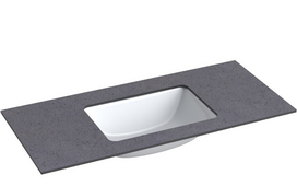 Praustuvas su stalviršiu Kame Universal, WP/10-3/H11-P3, 100 cm, Juodasis mėnulis HPL