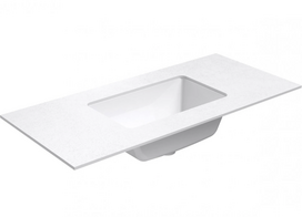 Praustuvas su stalviršiu Kame Universal, WP/10-3/H16-P3, 100 cm, Matinė balta HPL