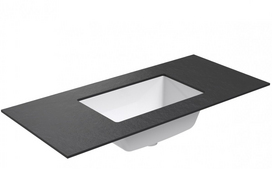Praustuvas su stalviršiu Kame Universal, WP/10-3/H17-P3, 100 cm, Juoda lava HPL