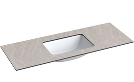 Praustuvas su stalviršiu Kame Universal, WP/12-3/H12-P3, 120 cm, Pilkas mėnulis HPL
