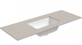 Praustuvas su stalviršiu Kame Universal, WP/12-3/H15-P3, 120 cm, Smėlio akmuo HPL