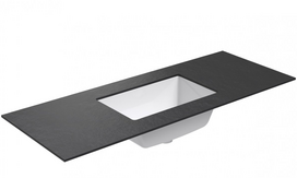 Praustuvas su stalviršiu Kame Universal, WP/12-3/H17-P3, 120 cm, Juoda lava HPL