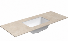 Praustuvas su stalviršiu Kame Universal, WP/12-3/H18-P3, 120 cm, Žemės akmens HPL