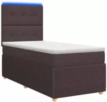Lova LED lovos čiužinys su LED apšvietimu Tamsiai rudas 90 x 190 cm