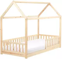 Beliani Vaikiška lova namelis COSSAYE pušies medienos 90x200 cm šviesiai ruda