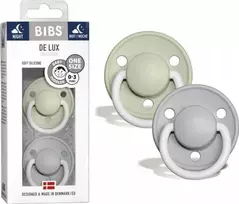 Bibs BIBS DE LUX ONE SIZE 2- PACK SAGE NIGHT & CLOUD NIGHT Čiulptukas nusiraminimui silikonowy