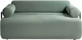 Beliani Dvivietė sofa ELVA šviesiai žalia