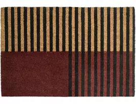 Beliani Durų kilimėlis TUKSUK rudas/smėlio spalvos 40 x 60 cm kokoso pluoštas