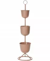 Beliani Gėlių stovas RENGE 28 cm rudas metalinis