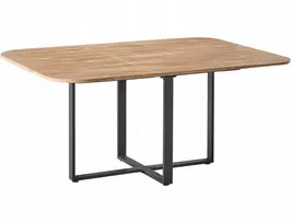 Beliani Išskleidžiamas valgomojo stalas COOPER, rudas, 120/160 cm