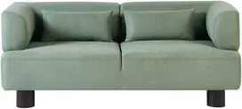 Beliani Dvivietė sofa MOVIK šviesiai žalia