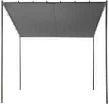 Beliani Sodo pavėsinė VIMINO Metal 282 cm 294 cm tamsiai pilka