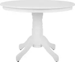 Beliani Valgomojo stalas AKRON Balta 100 cm 100 cm