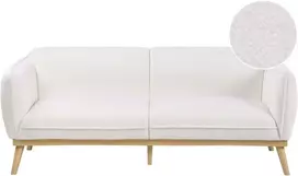Beliani Trivietė sofa LJUNG, balta boucle