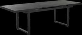 Beliani Išskleidžiamas sodo stalas VALCANETTO 180/240 cm 90 cm metalinis juodas