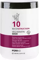 PURING 10 Reconstruction Veg-Keratin Mask plaukų kaukė, 1000 ml