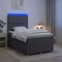 Lova LED lovos čiužinys su LED apšvietimu Tamsiai pilka 120 x 200 cm