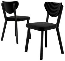 Kėdžių rinkinys Kalune Design Arfe 240CHR1774, matinė, juoda sp., 46 cm x 45 cm x 86 cm, 4 vnt.