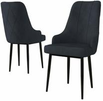 Kėdžių rinkinys Kalune Design Trex 240CHR1652, matinė, antracito sp./juoda sp., 42 cm x 46 cm x 95 cm, 2 vnt.