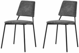 Kėdžių rinkinys Kalune Design Lima 4554 V2 974NMB1906, matinė, juoda sp., 54 cm x 42.5 cm x 77.5 cm, 2 vnt.