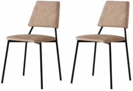 Kėdžių rinkinys Kalune Design Lima 4552 V2 974NMB1904, matinė, juoda sp./mink sp., 54 cm x 42.5 cm x 77.5 cm, 2 vnt.