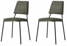 Kėdžių rinkinys Kalune Design Lima 4553 V2 974NMB1905, matinė, antracito sp./juoda sp., 54 cm x 42.5 cm x 77.5 cm, 2 vnt.