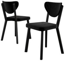 Kėdžių rinkinys Kalune Design Arfe 240CHR1774, matinė, juoda sp., 46 cm x 45 cm x 86 cm, 4 vnt.