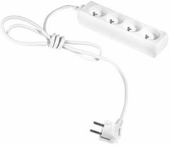Buitinis ilgintuvas AWTools AW24625, 3 x 1 mm², 1.5 m, IP20, 4 lizdų, balta sp.