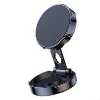 Automobilinis telefono laikiklis Stiprus magnetinis automobilinis mobiliojo telefono stovas 720° sulankstomas apvalus laikiklis Universalus telefonų tvirtinimas juoda