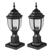 2 PCs Dusk to Dawn Outdoor Lamp Post Light Fixture 390 mm Pole Pier Mount