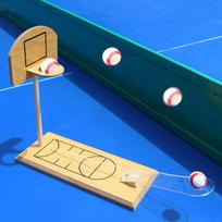 Classic Mini Table Basketball Shooting Board Game Activity Toy Children's Wooden Table Basketball Shooting Game blue