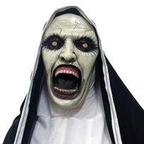 Horror Scary Ghost Mask Full Face Cover Halloween Costume Party Accessory for Adults and Teens with Adjustable Fit and Breathable Material One Size gray