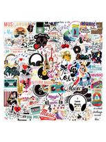 100Pcs Concert Music Vinyl Stickers | For Snowboard Laptop Luggage Car  Fridge | Diy Styling Durable Decor Stickers As shown black