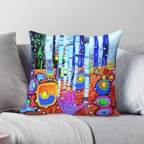 Hundertwasser Catch A Falling Star Pillowcase Polyester Linen Velvet Printed Zip Decorative Throw Pillow Case Room Cushion Cover 30X30CM