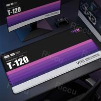 Retro VHS Style Mouse Pad Xxl Computer Large Size Mousepad Non-slip Gamer Keyboard Mausepad 90x40cm Art Design HD Deskmat Carpet 30cmx60cm(11.8x23.6inch) purple