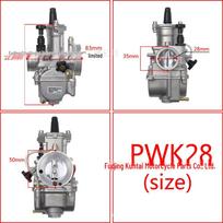 Skaidulinis sklendės modifikuotas PWK karbiuratorius (24-34mm) 2T/4T paplūdimio ir bekelės motociklams gray