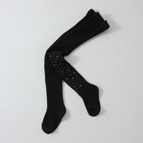 Spring and Autumn's New Sparkling Diamond Starry Sky Soft Cotton Pantyhose Thin Vertical High-elasticity Tight-fitting Pantyhose for Little Girls M gray