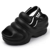 Fashion Sling Back Non-slip Women's Shoes 33 Size Sandals For Ladies Mule Slippers Luxury Sneakers Sports High-level 35 black