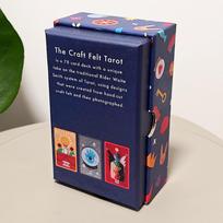 Veltinio Tarot Kortos 12*7cm 78 Kortų Kaladė Unikalus Rankų Darbo Veltinio Menas Rider Fantastiškas Būrimo Rinkinys Kietoje Dėžutėje mėlyna