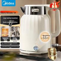 Midea 2L 316L Stainless Steel Electric Kettle white