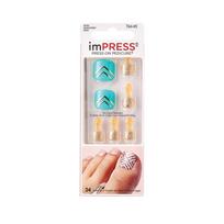 Sztuczne Paznokcie Do Stóp Fancy Feet Press-On Pedicure Kiss 1 Zestaw