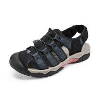 Size36-48 Leisure Walk Men's Sandals Summer Mesn Beach Shoes Anti-collision Toe Casual Flats Outdoor Walking Footwear Sandalias 36 mėlyna