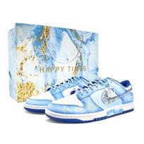 Nike Dunk Atsparūs dilimui žemi krepšinio/riedlenčių batai Unisex Mėlyni HF5441-107(TeamX-BOX) 42.5 white