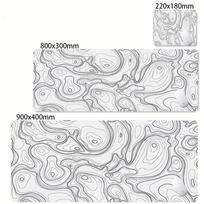 Pcs Gaming Mouse Pad Large Keyboard Pad  x in Topographic Mouse Pad Black and White Mouse Pad for Keyboard with AntiSl 300X800X2MM white