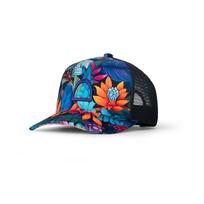 Riding cap with trucker brim GALOP WEAR Power Flower size. universal blue