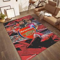 Arsenal Football Team Collage Area Rug Club Logo Player Print Non Slip Rectangular Floor Mat Soccer Fan Living Room Home Decor Carpet 40x60cm( 15x23in )